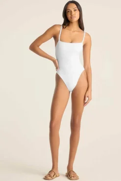 Vitamin A Jenna One Piece White Seersucker Stripe