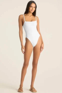 Vitamin A Jenna One Piece White Seersucker Stripe