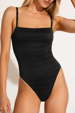 Vitamin A Jenna One Piece Seersucker Stripe