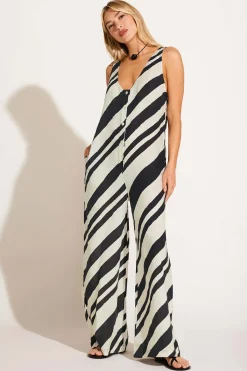 Vitamin A Jessa Jumpsuit Sandbar Stripe EcoLinen