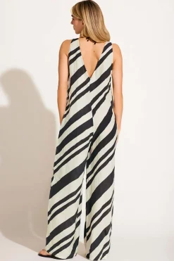 Vitamin A Jessa Jumpsuit Sandbar Stripe EcoLinen
