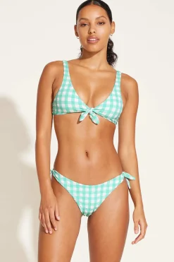 Vitamin A Lou Top Seafoam Gingham Yarn Dye