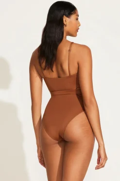 Vitamin A Luxe Link Belted One Piece Bronze