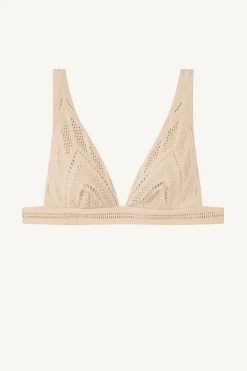 Vitamin A Lyra Bralette Natural Calico Crochet