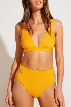 Vitamin A Lyra Bralette Sunflower Pucker Rib