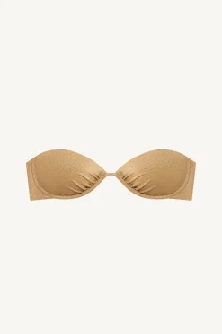 Vitamin A Mabel Underwire Bandeau Top Golden Glow Metallic