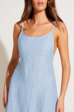Vitamin A Mari Maxi Dress Summer Stripe Ecolinen