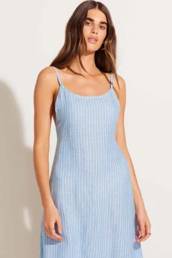 Vitamin A Mari Maxi Dress Summer Stripe Ecolinen