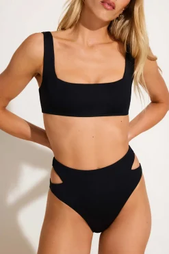 Vitamin A Mika Bralette Top Black EcoLux