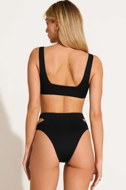 Vitamin A Mika Bralette Top Black EcoLux