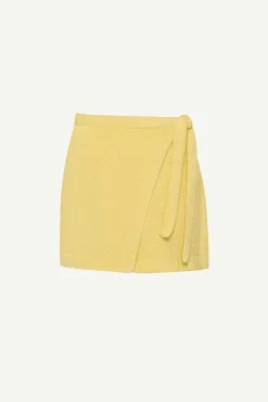 Vitamin A Oasis Wrap Skirt Banana Cream Harbor Terry