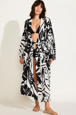 Vitamin A Palmilla Robe Graphic Jungle EcoLinen