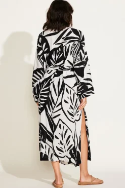 Vitamin A Palmilla Robe Graphic Jungle EcoLinen