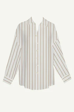 Vitamin A Playa Boyfriend Shirt Boardwalk Stripe EcoLinen