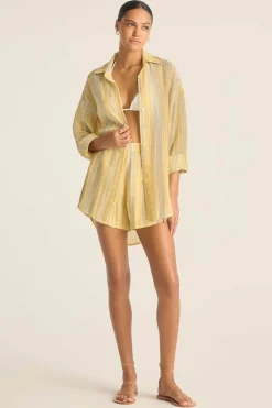 Vitamin A Playa Boyfriend Shirt Sunny Skies EcoLinen