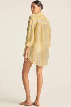 Vitamin A Playa Boyfriend Shirt Sunny Skies EcoLinen