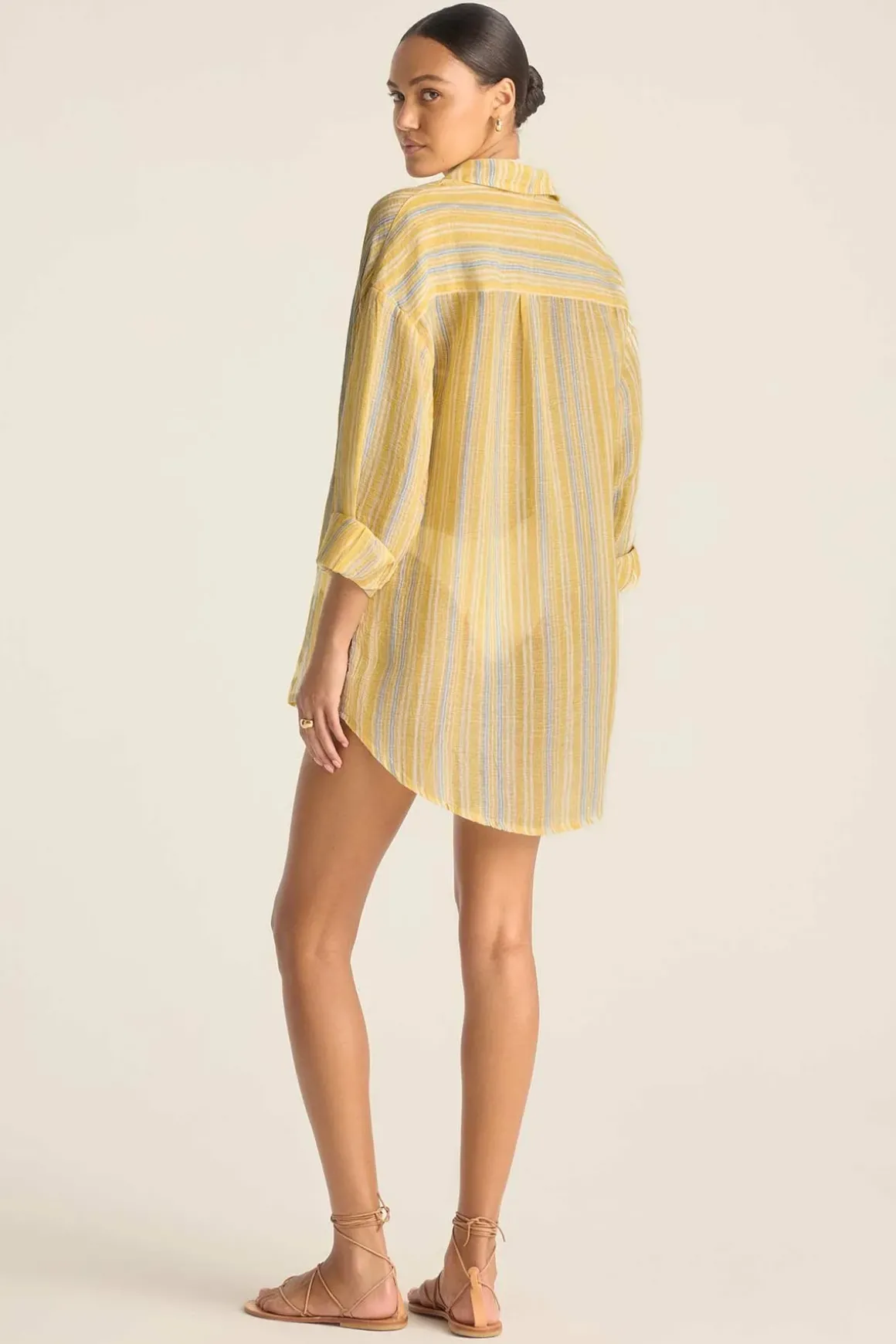 Vitamin A Playa Boyfriend Shirt Sunny Skies EcoLinen