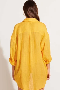 Vitamin A Playa Boyfriend Shirt Sunflower Ecolinen