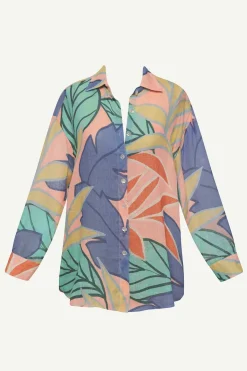 Vitamin A Playa Boyfriend Shirt Retro Jungle EcoLinen