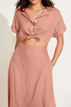 Vitamin A Playa Cut Out Dress Desert EcoLinen