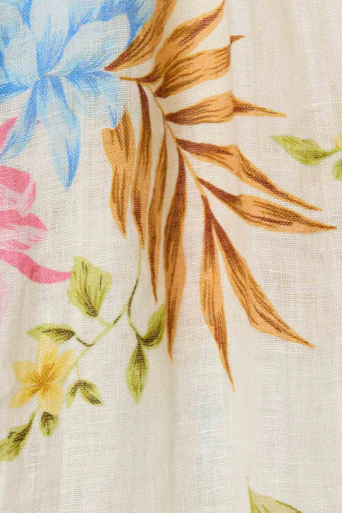 Vitamin A Playa Linen Boyfriend Shirt Summer Bloom EcoLinen