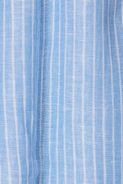 Vitamin A Playa Linen Boyfriend Shirt Summer Stripe EcoLinen
