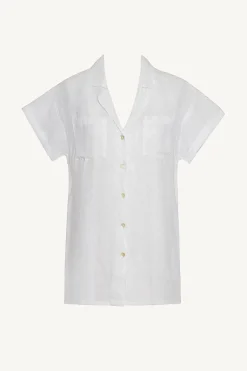 Vitamin A Playa Pocket Blouse White EcoLinen