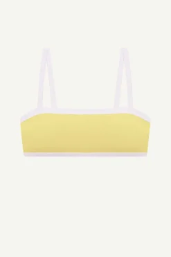 Vitamin A Poppy Bralette Top Banana Cream Beachside Terry