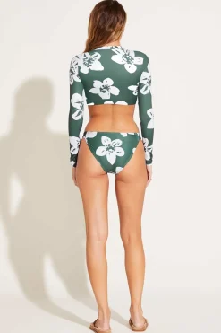 Vitamin A Raya Long Sleeve Swim Tee Aloe Bloom EcoLux BT