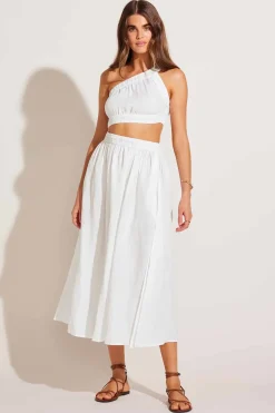 Vitamin A Reina Dress White Ecolinen