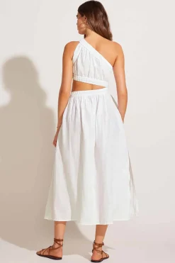Vitamin A Reina Dress White Ecolinen