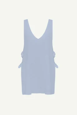 Vitamin A Riviera Mini Dress Celeste Crinkle Linen