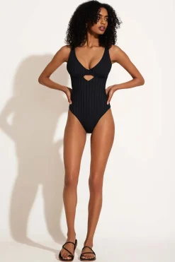 Vitamin A Rossi Underwire One Piece Black SuperRib