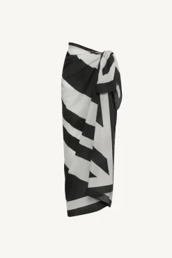 Vitamin A Samara Sarong Sandbar Stripe Cotton Cupro