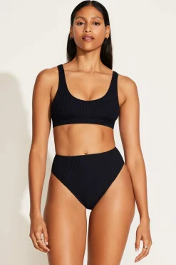 Vitamin A Sienna High Waist Bottom Black EcoRib