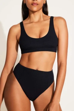 Vitamin A Sienna High Waist Bottom Black EcoRib