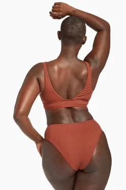 Vitamin A Sienna High Waist Bottom Copper Brown EcoRib