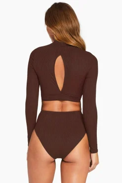 Vitamin A Sienna High Waist Full Chocolate Brown EcoRib