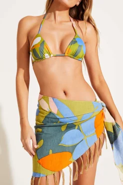 Vitamin A Sirena Sarong Matisse Crinkle Linen