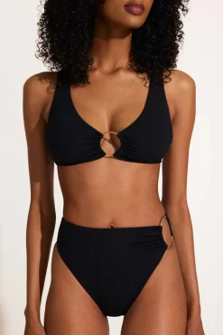 Vitamin A Skylar Top Black EcoRib