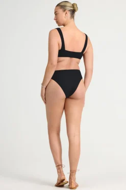 Vitamin A Skylar Top Black EcoRib