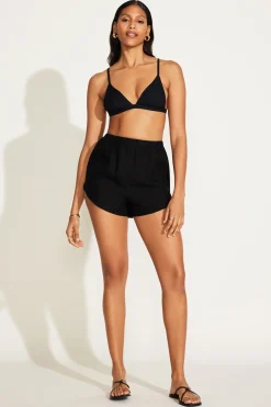 Vitamin A Tallows Linen Short Black EcoLinen