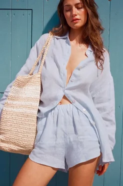 Vitamin A Tallows Linen Short Celeste EcoLinen