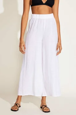 Vitamin A Tallows Linen Wide Leg Pant White EcoLinen