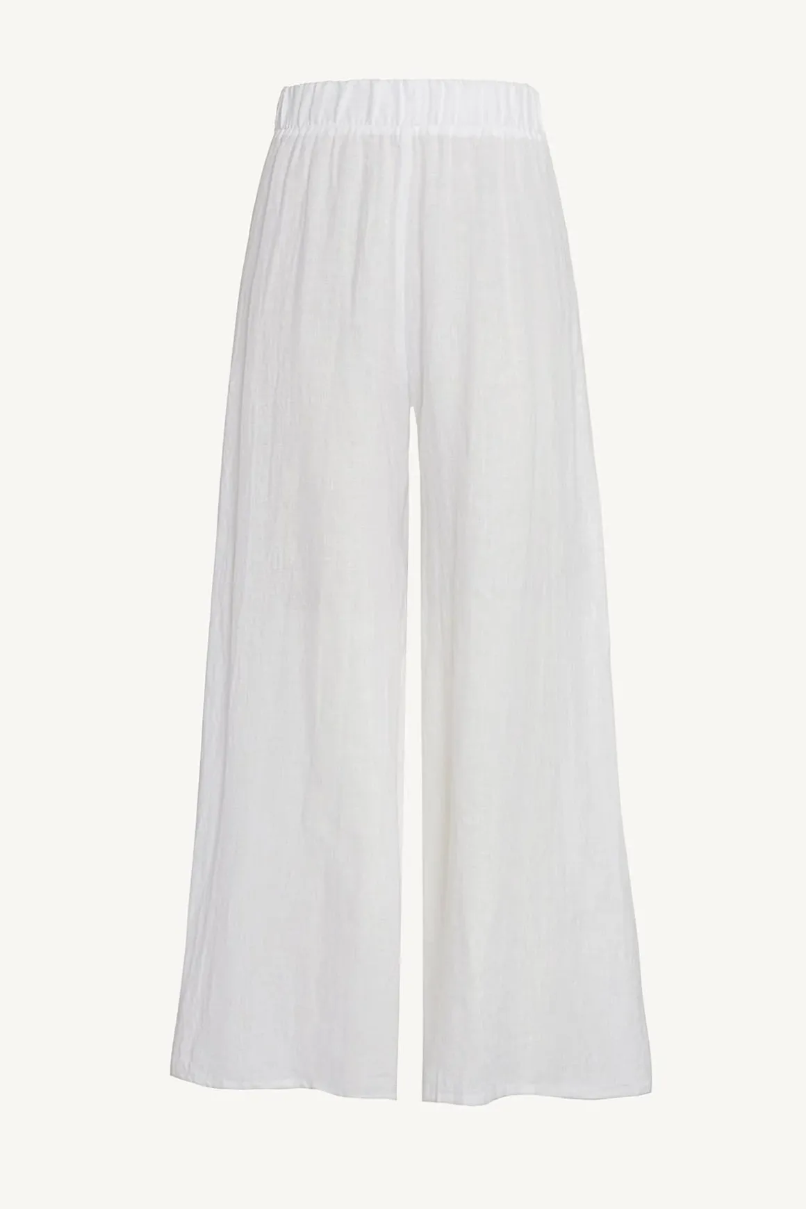 Vitamin A Tallows Linen Wide Leg Pant White EcoLinen