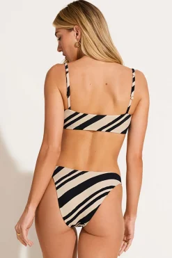 Vitamin A Terra Full Bottom Sandbar Stripe Crepe Texture