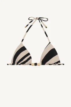 Vitamin A Terra Triangle Top Sandbar Stripe Crepe Texture