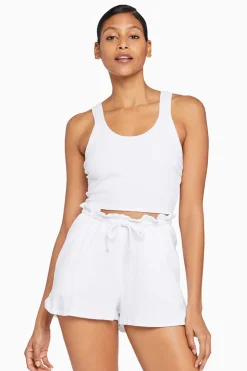 Vitamin A Thalia Organic Rib Shorts White Organic Rib