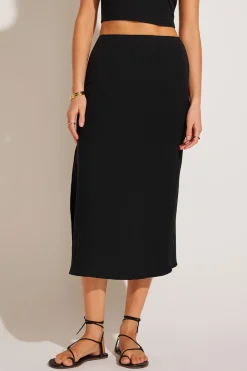Vitamin A Thalia Skirt Black Organic Rib