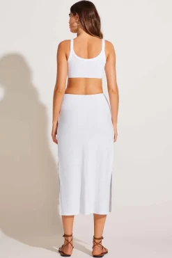 Vitamin A The Icon Cutout Dress White Organic Rib